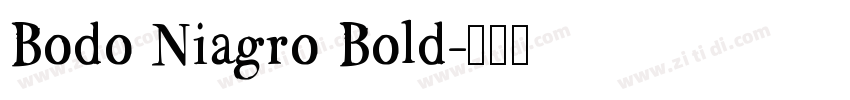 Bodo Niagro Bold字体转换